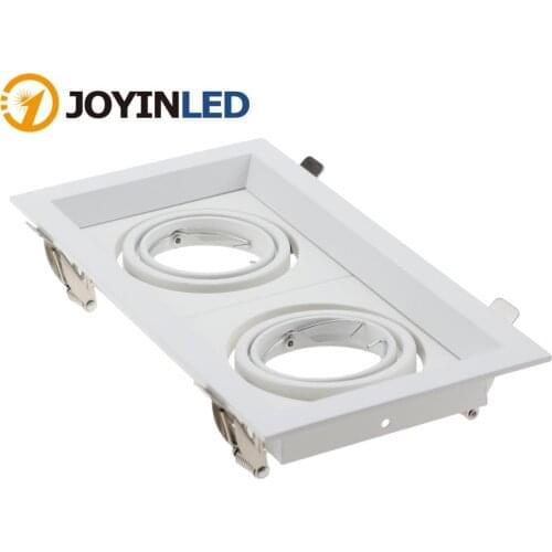 Double Heads Led Light Fixtures 2 Heads GU10/MR16 Halogen Lamp Assembled Recessed Led Down Light Frames