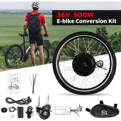 Electric Bike Conversion Kit Front Wheel Hub Powerful E-Bike Motor Kit Brushless Controller PAS Sensor Bike Brake Shifter Kit