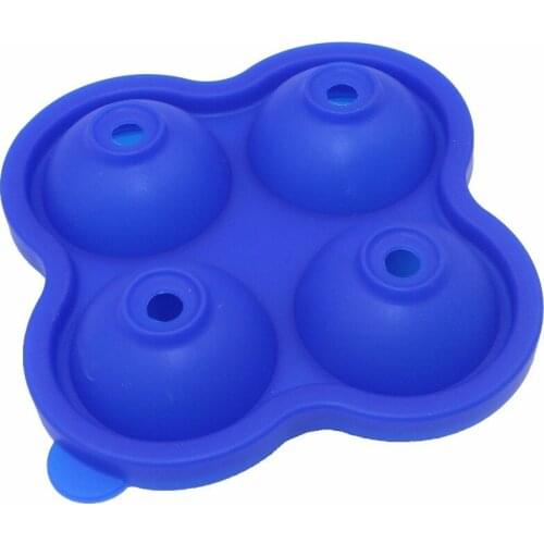 2017 Ice Ball Maker Mold - Flexible Silicone Ice Tray - Molds 4 X 4.5cm Round Ice Ball Spheres
