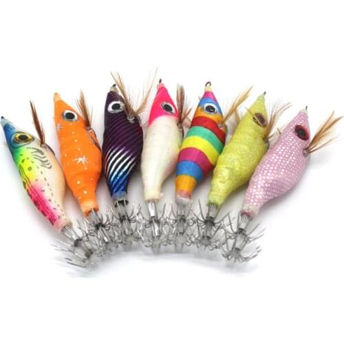 Gorgons Outdoor Fishing Tackle 2.5# Squid Jigs Octopus Hooks Cuttlefish Jig Luminous Shrimp Japanese Squid Hooks