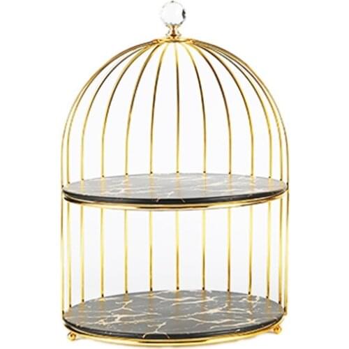 1/2/3 layer Wrought Iron Bird Cage Dessert Cake Display Stand Table Decoration Cake Rack Snack Holder Wedding