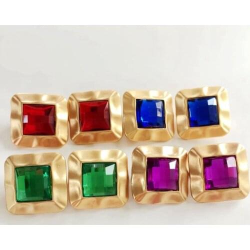 Square Fashion 4 Colors Cute Clip Earring