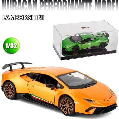 Bburago 1:32 LAMBORGHINI HURACAN Acoustic Light Control Acrylic Transparent Cover Model Alloy Car Alloy Model Collection Gift