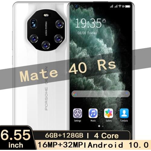 Mate 40 RS Dual Card Dual Ready Fingerprint Face Recognition 6.55-inch HD Droplet Screen Nano 3D Back Cover