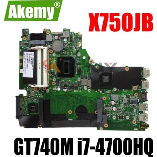 Akemy For ASUS X750JB X750JN X750J Laptop motherboard Mainboard GT740M i7-4700HQ