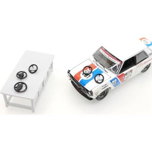 1:64 hand-made car model simulation steering wheel garage scene decorations