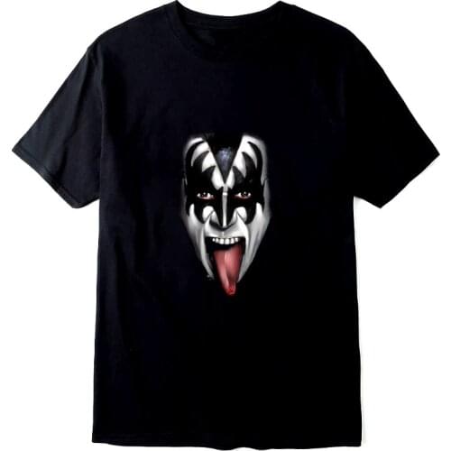 Fashion Rock Kiss Band Cotton T-shirt Print Men Women Tee Unisex Short Sleeve Harajuku style Funny T-shirts Casual Hip Hop Tops