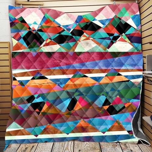 Fashionable Quilted Quilt 2021 New Arrival Geometric Pattern Winter Sofa Quilt Cover trapunta matrimoniale invernale T606