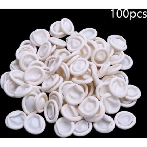 100pcs Disposable Latex Rubber Finger Cots Sets Fingertips Protector Gloves New D18 20 Dropshipping Retailsale Wholesales