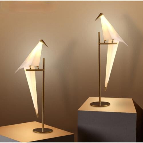 Nordic Bird Table Lamp Thousand Paper Crane Floor Lamp Creative Personality Simple Living Room Study Bedroom Table Lamp