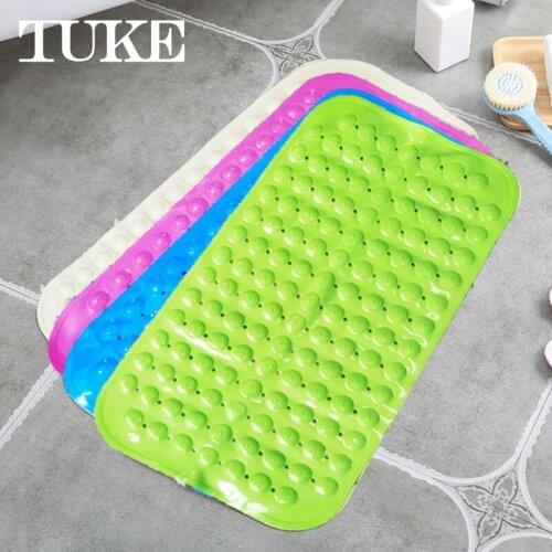 Non-slip Bath Mats PVC Anti-skid Bath Mat Soft Bathroom Massage Mat Suction Cup Shower Mat Carpet Non-Slip Bathtub Mats
