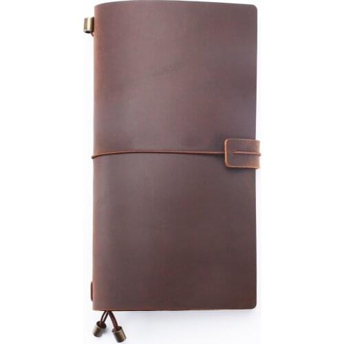 Handmade Original Leather Spiral Notebook Crazyhorse Vintage Journal Traveler Planner Notepad A5 Passport Standard Gift