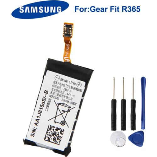 Samsung Original Replacement Battery EB-BR365ABE For Samsung Gear Fit 2 Pro SM-R365 R365 Smart Watch Authentic Battery 200mAh