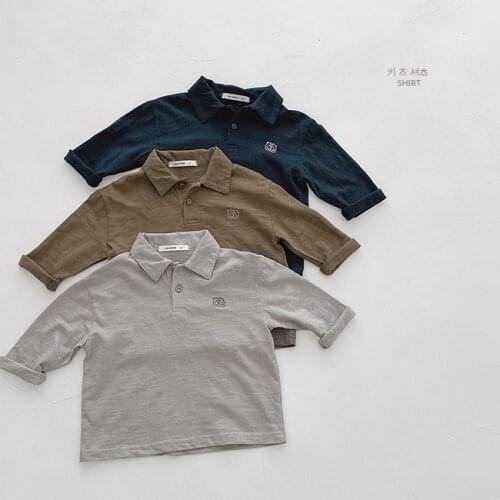 Autumn and winter childrens long sleeve shirt Korean childrens wear boys' fashion long sleeve top baby casual T-shirt Korean