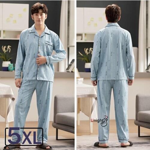 5XL Luxury Men Pajama Sets Long Plus Size Pajamas Mens Home Cloths Cardigan Suit Winter Autumn Sleepwear Winter Pajama Pijama