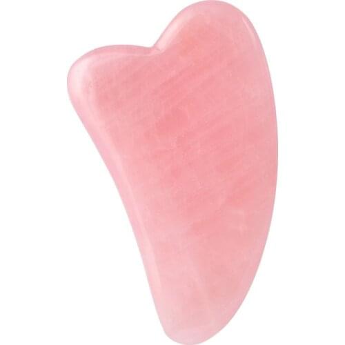 High Quality Natural Rose quartz Scraper Guasha Board Body Facial Back Head Jade Massager Acupuncture SPA Therapy Wrinkle Relif