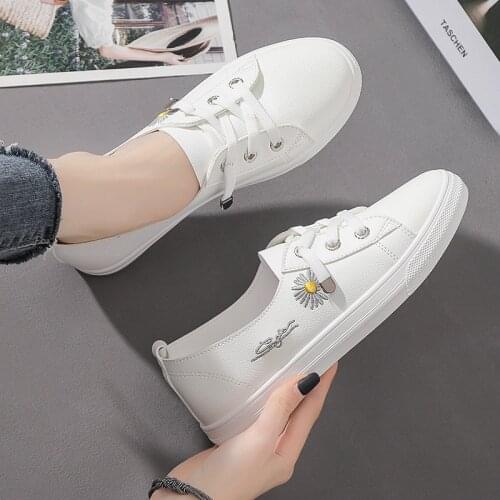 Ladies Sneakers 2020 Fashion Running Flat Casual Rubber Sole White Shoes Sports Low Heel Shoes Spring/autumn Shallow