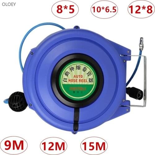 10M 12M 15M 20M Automatic Retractable Reel Telescopic Drum Hose PU8*5 10*6.5 12*8 Automotive Air Hose Pneumatic PU Tube