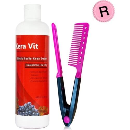 11.11 Brazilian Keratin Hair Care 12% Formaldehyde For Resistant Curly Hair Treatment Straightening Cream with Red Comb Products