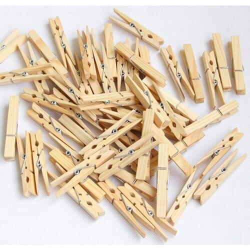 24pcs 72mm Large Natural Wooden Clips For Photo Clothespin Craft Decoration Clips Pegs