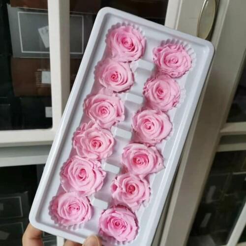 3-4CM/12pcs,Grade B Mini Preserved Rose, Forever flower DIY For mothers Day Gift,Wedding party Decorations
