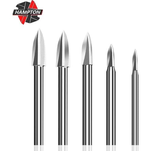 3mm Shank Milling Cutter 3 Flute White Steel V Engraving Tools For Woodworking Tools Wood Carving Knives