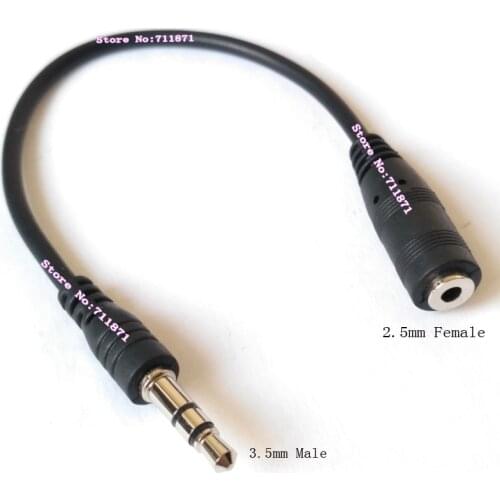 3 Section 3.5mm Male to 2.5mm Female headset tieline stereo 3.5 to 2.5 Connect Cable 3.5mm mobile phone connect 2.5mm headset