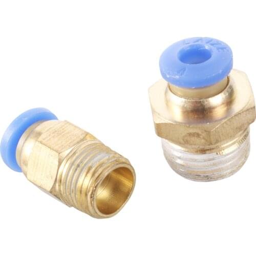 4 Pcs 1/8" 1/4" Male Thread to 4mm Pipe Interface Quick Straight Brass Connector Irrigation Joints Air Pneumatic Pipe Fittings