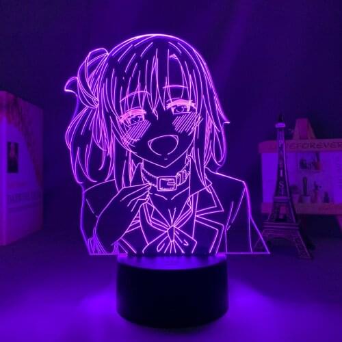 Anime Action Figure Yui Yuigahama Led Night Light Manga My Youth Romantic Comedy Is Wrong As I Expected Kawaii Room Decor Lamp