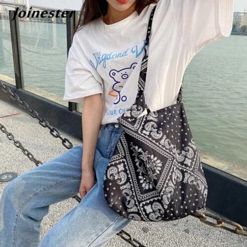 Cotton Fabric Large Shoulder Bags for Women Vintage Crossbody Bag Ladies Leisure Hand Totes Fashion Shopping Bag сумка женская