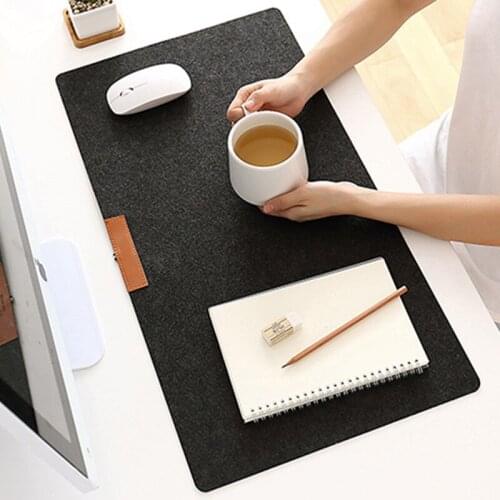 Large Office Computer Desk Mat Modern Table Keyboard Mouse Pad Wool Felt Laptop Cushion Desk Mat Gamer Mousepad Mat 700*330mm