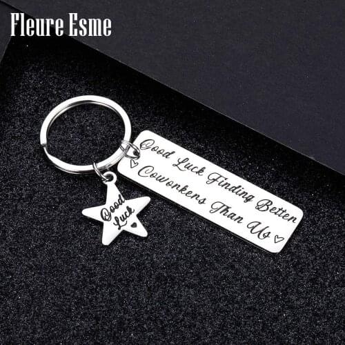Funny Coworker Leaving Going Away Gifts Keychain for Women Men Boss Leaders Colleague Birthday Christmas Office Team Gifts