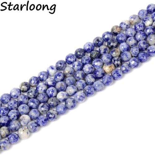 New arrival 4-14mm faceted Sodalite stone Natural Stone Beads loose strand 15" For Making Jewelry Diy bracelets necklaces