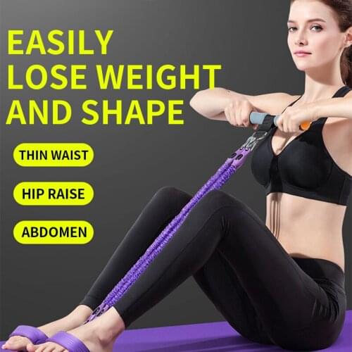 Sit-ups elastic rope household multifunctional fitness equipment thin stomach exercise auxiliary with female pedal pull