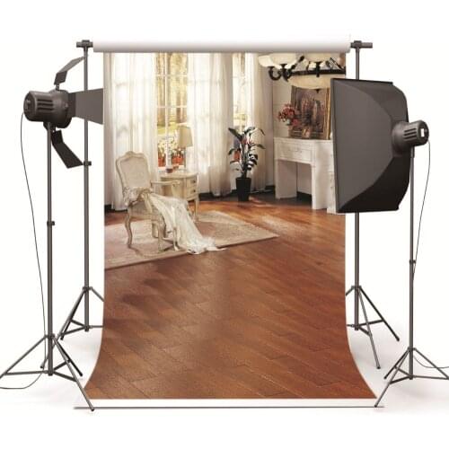 Indoor Room Chair Wooden Floor Wedding Children Photographic Backgrounds For Photo Studio Props Vinyl Backdrops for Photography