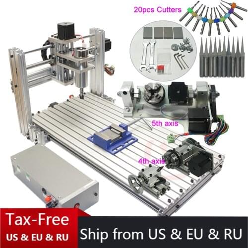 DIY CNC Router 3060 Engraver 400W 4axis 5 Axis USB PCB Wood Milling Drilling Cutting Machine 6030 Woodworking Tool