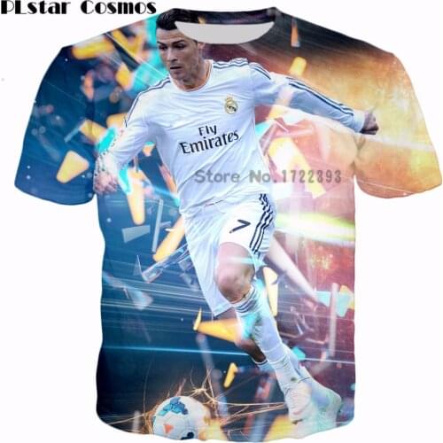 PLstar Cosmos summer Fashion Brand clothing T-shirts Men/Women 3d t shirt Star Athletes Cristiano Ronaldo print casual t-shirt