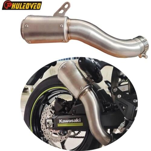 Titanium Alloy Z900 12-21 Motorcycle Muffler Exhaust Link Pipe Slip-on Marmitta Moto Exhaust Muffler Z900 Exhaust Muffler Escape