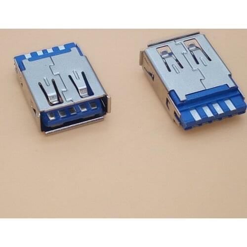 10PCS USB 3.0 Connector Female Socket 180 degrees For High Speed Data Transmission DIY
