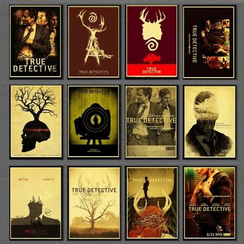 Classic Movie True detective Retro Poster Prints High Quality Kraft Paper Wall Art Home/bar