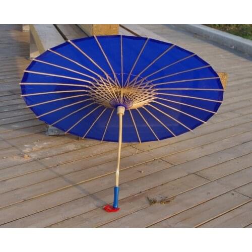 Royal Blue Plain Fabric Bamboo Parasol/Umbrella Great For Wedding Party Favor