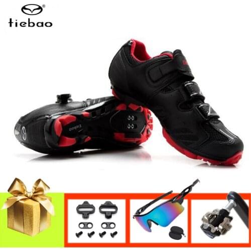TIEBAO Cycling Shoes Men Sapatilha Ciclismo Mtb Racing Bicycle Sneakers Breathable Self-locking Athletic Mountain Bike Shoes