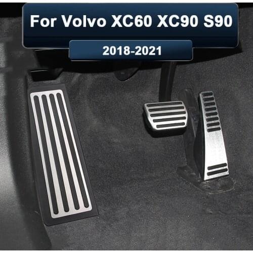 Car Accelerator Brake Pedal Footrest Pedal Plate Cover Non-Drilling Interior Refit For Volvo XC60 XC90 S90 2018-2021 Accessories