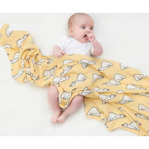 Muslin 100% Bamboo Fiber Baby Swaddles Soft Newborn Blankets Bath Gauze Infant Wrap Sleepsack Stroller Cover Play Mat Baby Deken