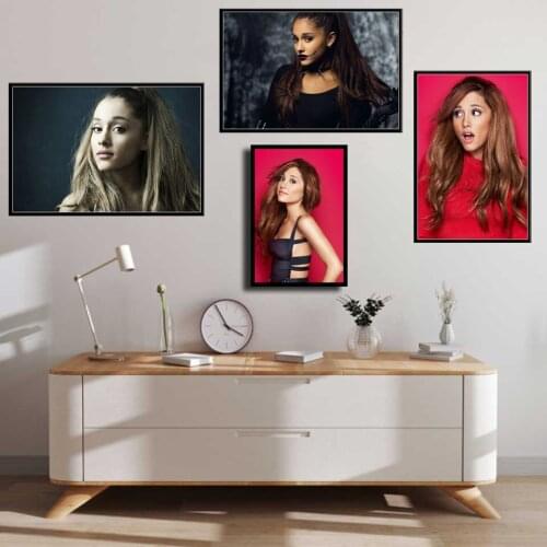 Poster Ariana Grande Music Star Singer Beauty Canvas Print Photo Portrait Picture Bar Cafe Wall Artist Home Decoration
