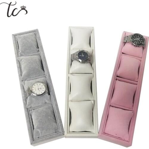 Watch Display Stand Bracelet Holder Organizer Watches Storage Jewelry Pillow Holder Jewelry Display Tray 4/8/12 Grids