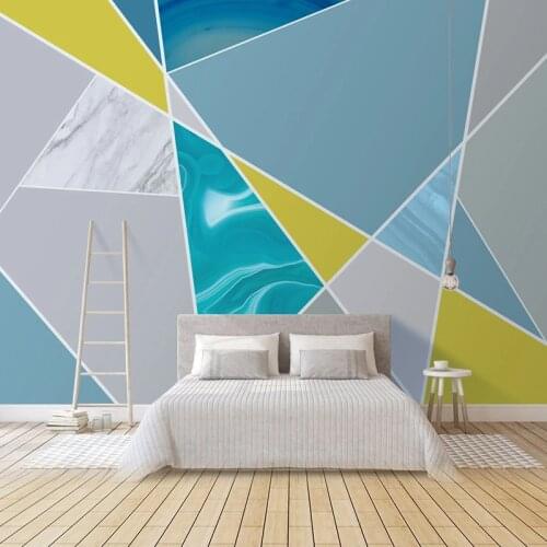 Custom Photo Mural Wallpaper For Walls 3D Modern Art Abstract Geometric Marble Pattern TV Background Wall Painting Living Room