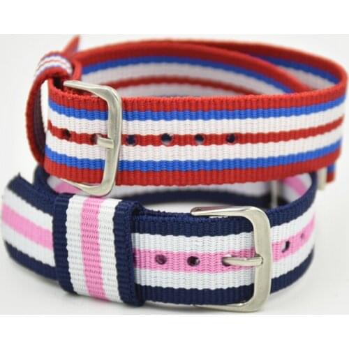 NEW 18mm 20mm Army Sports nato fabric Nylon watchband Buckle belt For Daniel Wellington Band For 007 James bond DW Watch Strap