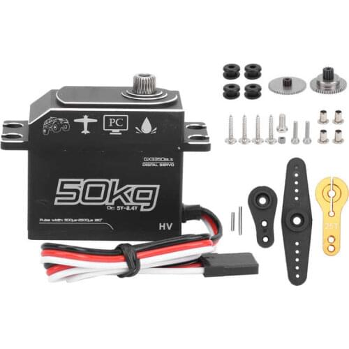 Alloy Shell 40KG 45KG 50KG Stainless Steel Gears Digital Servo Waterproof Brushless Motor For 1/10 1/8 RC Boat Car