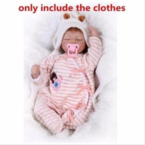 20- 23 "baby clothes for reborn baby clothes girls dolls Bebe gift silicone fashion doll unisex no dolls only clothes